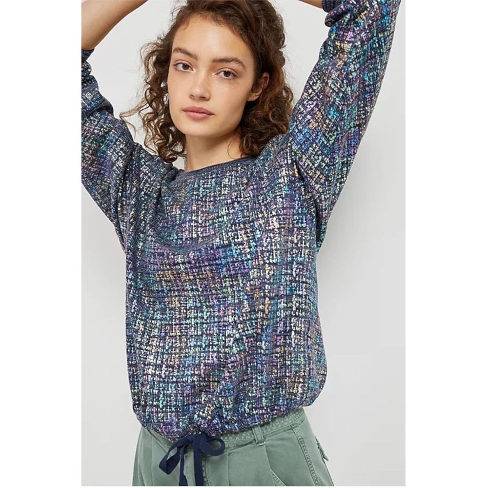 Anthropologie Eva Franco Jackson Shimmer Sweatshirt